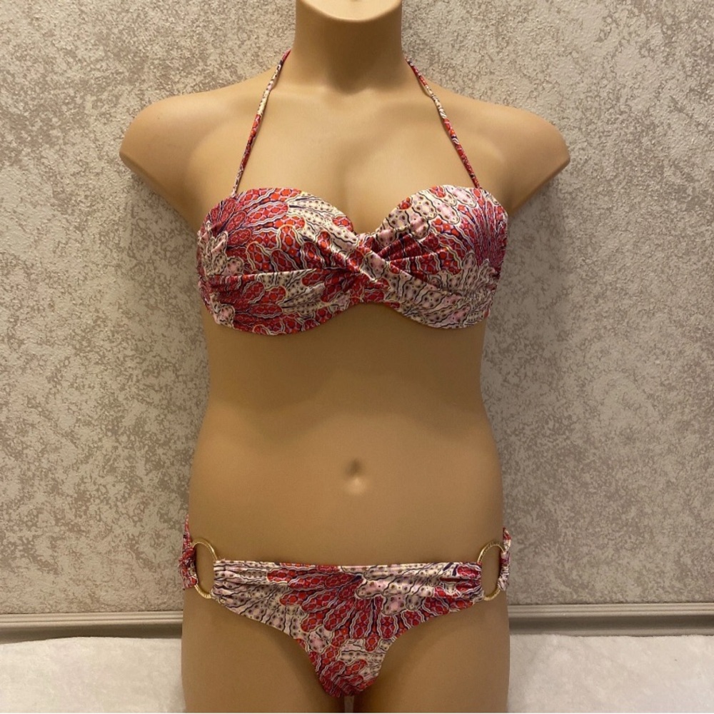 Victoria's Secret Red and White Patterned Bikini